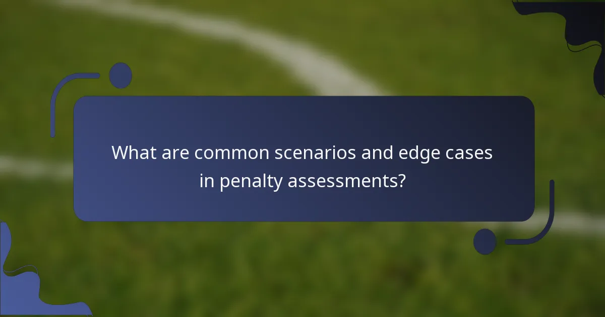 What are common scenarios and edge cases in penalty assessments?